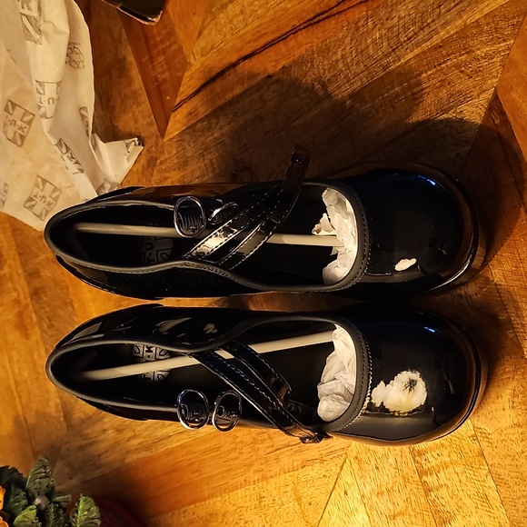 T.U.K black chunky high heel sz 7 - Picture 2 of 16